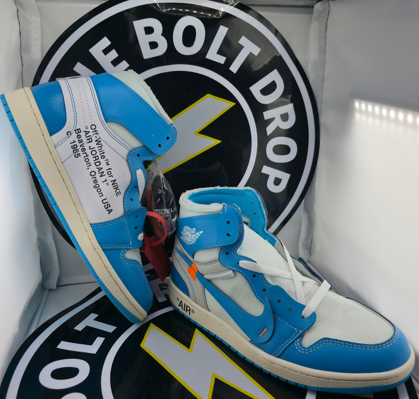 UA Jordan 1 Retro High - Off-White University Blue - Size 10M / 11.5W