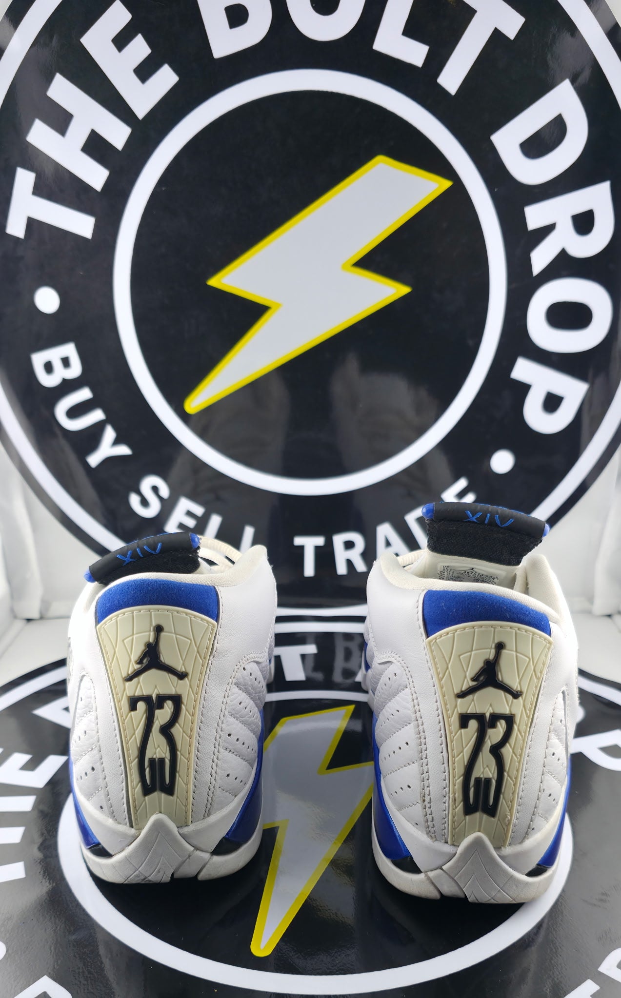 Nike Jordan 14 Retro (GS) - White Hyper Royal - Size 5Y