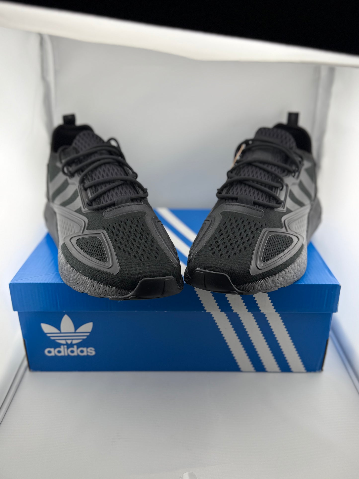 Adidas ZX 2K Boost - Triple Black - Size 12M / 13W