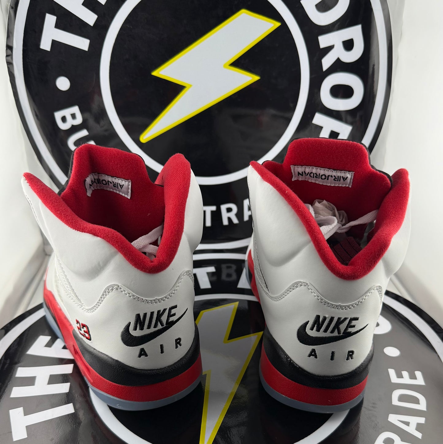 UA Jordan 5 Retro - Fire Red “Black Tongue” - Size 11M / 12.5W