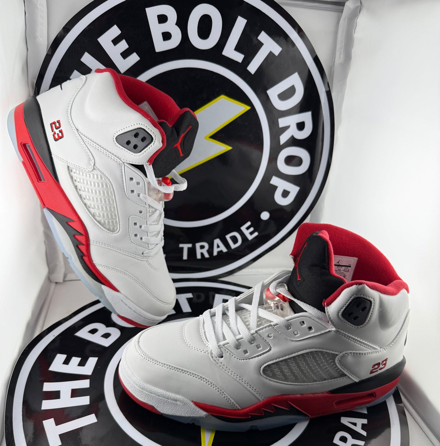 UA Jordan 5 Retro - Fire Red “Black Tongue” - Size 12M / 13.5W