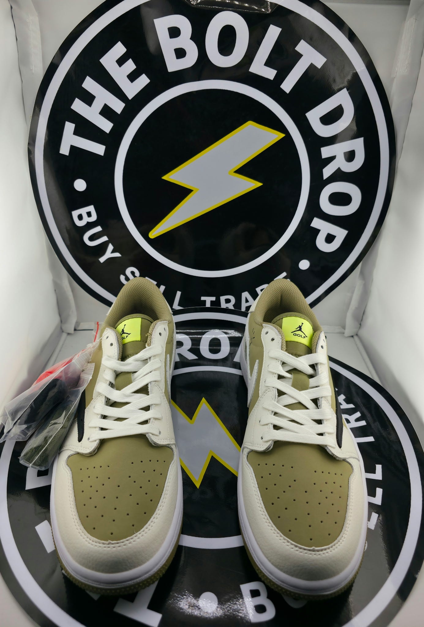 UA Jordan 1 Low Golf - Travis Scott Neutral Olive - Size 11M / 12.5W
