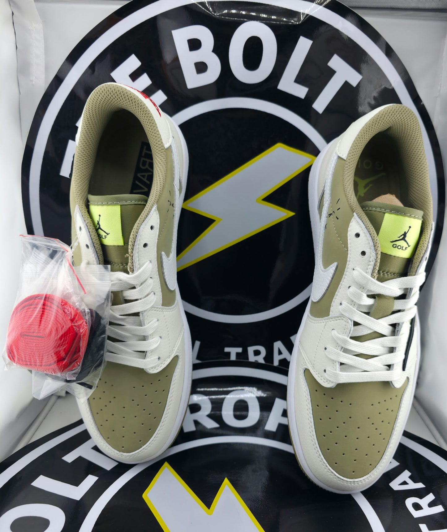 UA Jordan 1 Low Golf - Travis Scott Neutral Olive - Size 11M / 12.5W
