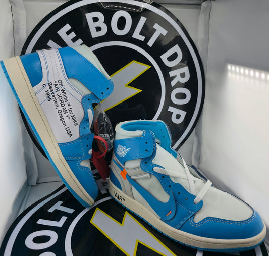 UA Jordan 1 Retro High - Off-White University Blue - Size 10M / 11.5W