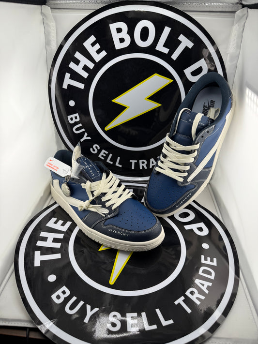UA Jordan 1 Low - Travis Scott Reverse Mika Hako Givenchy - Size 9.5M / 11W