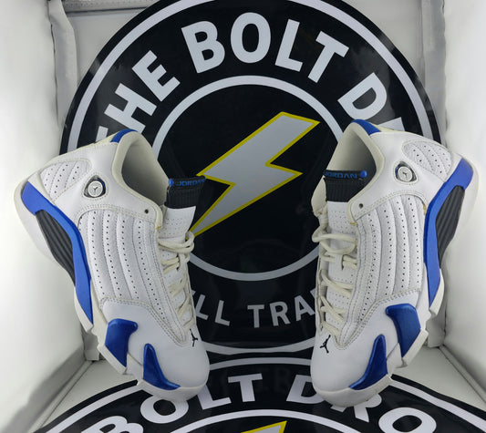 Nike Jordan 14 Retro (GS) - White Hyper Royal - Size 5Y