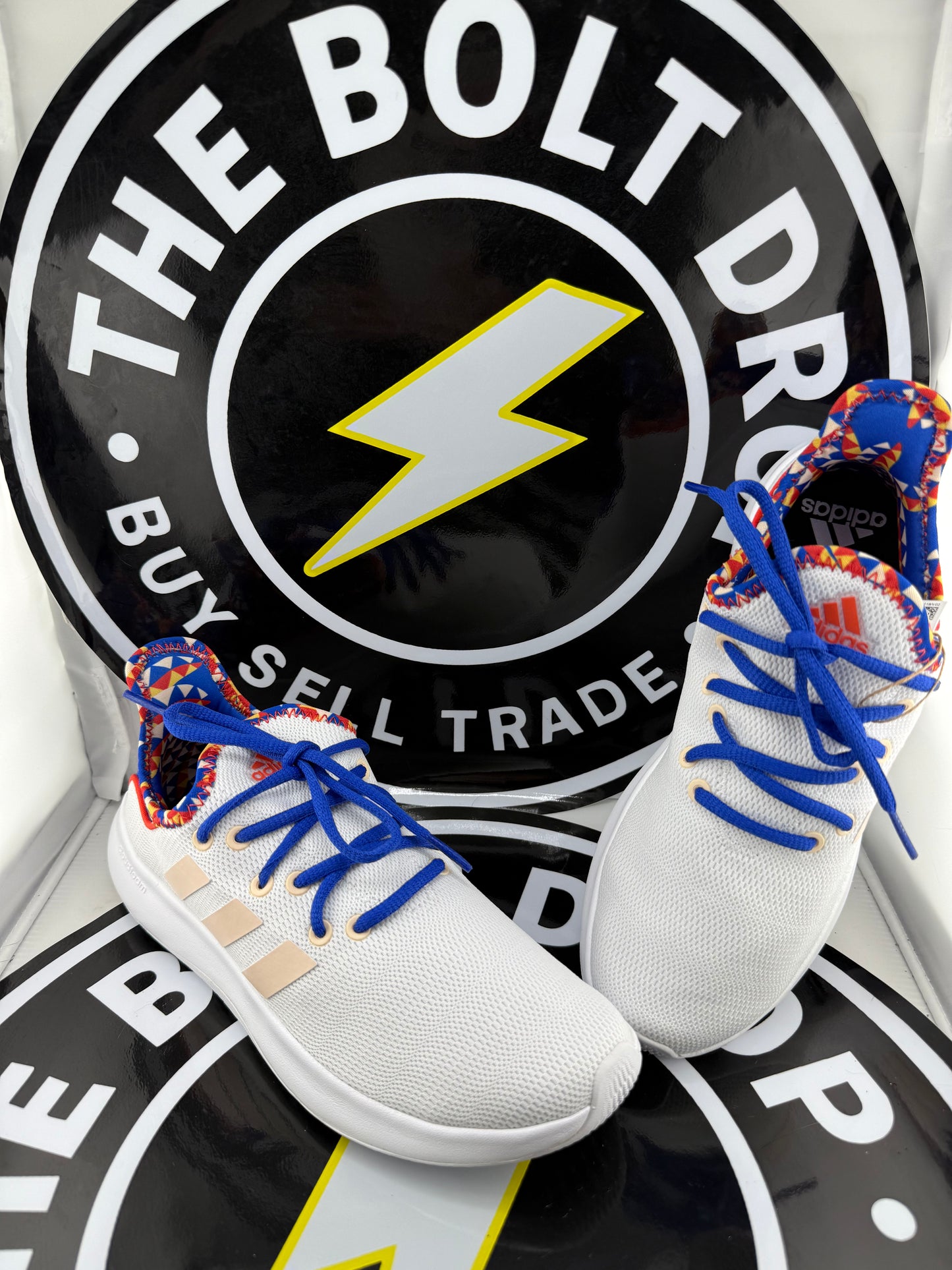 Adidas Cloudfoam Pure SPW - White/Bliora/Brired - Size 7W