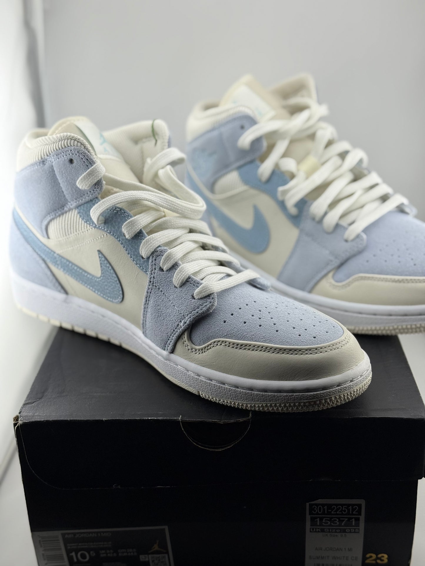 Nike Jordan 1 Mid "Mixed Textures Blue" - Size 10.5M / 12W