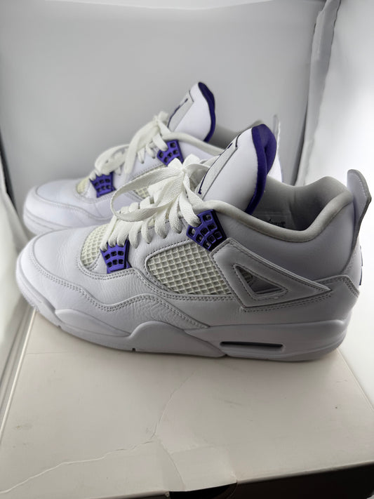 Nike Jordan 4 Retro - Metallic Purple - Size 10.5M / 12W